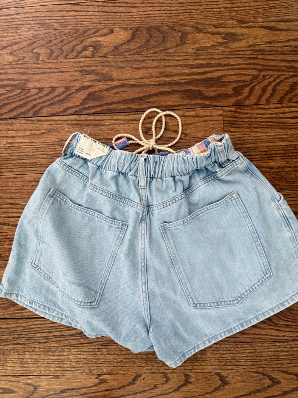 Free People We the Free Clark Pleated Denim Shorts - Picture 8 of 11